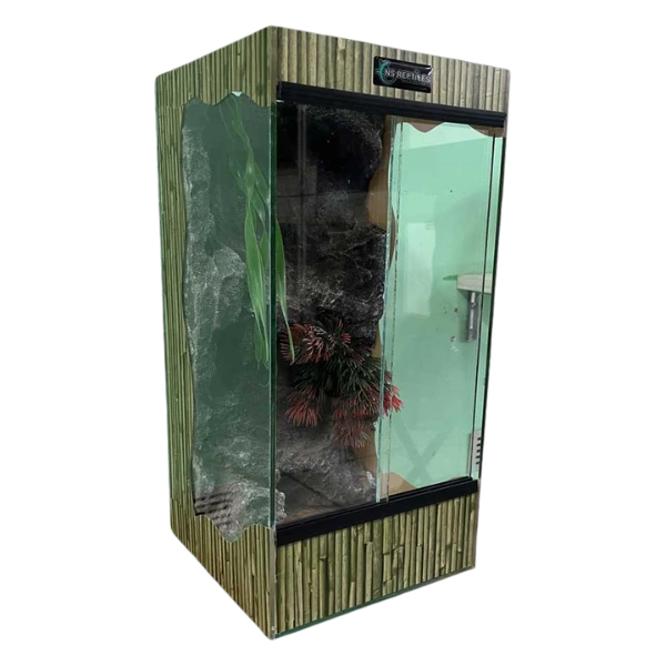 Stakleni terarijum 20x20x40cm sa 3D pozadinom