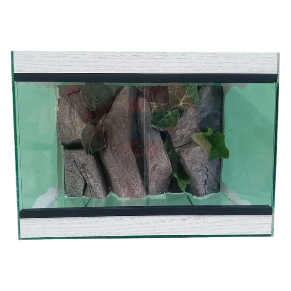 Stakleni terarijum 35x25x30cm sa 3D pozadinom