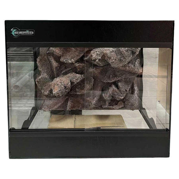 Stakleni terarijum 35x30x25cm sa 3D pozadinom