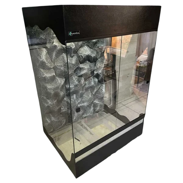 Stakleni terarijum 60x50x90cm sa 3D pozadinom