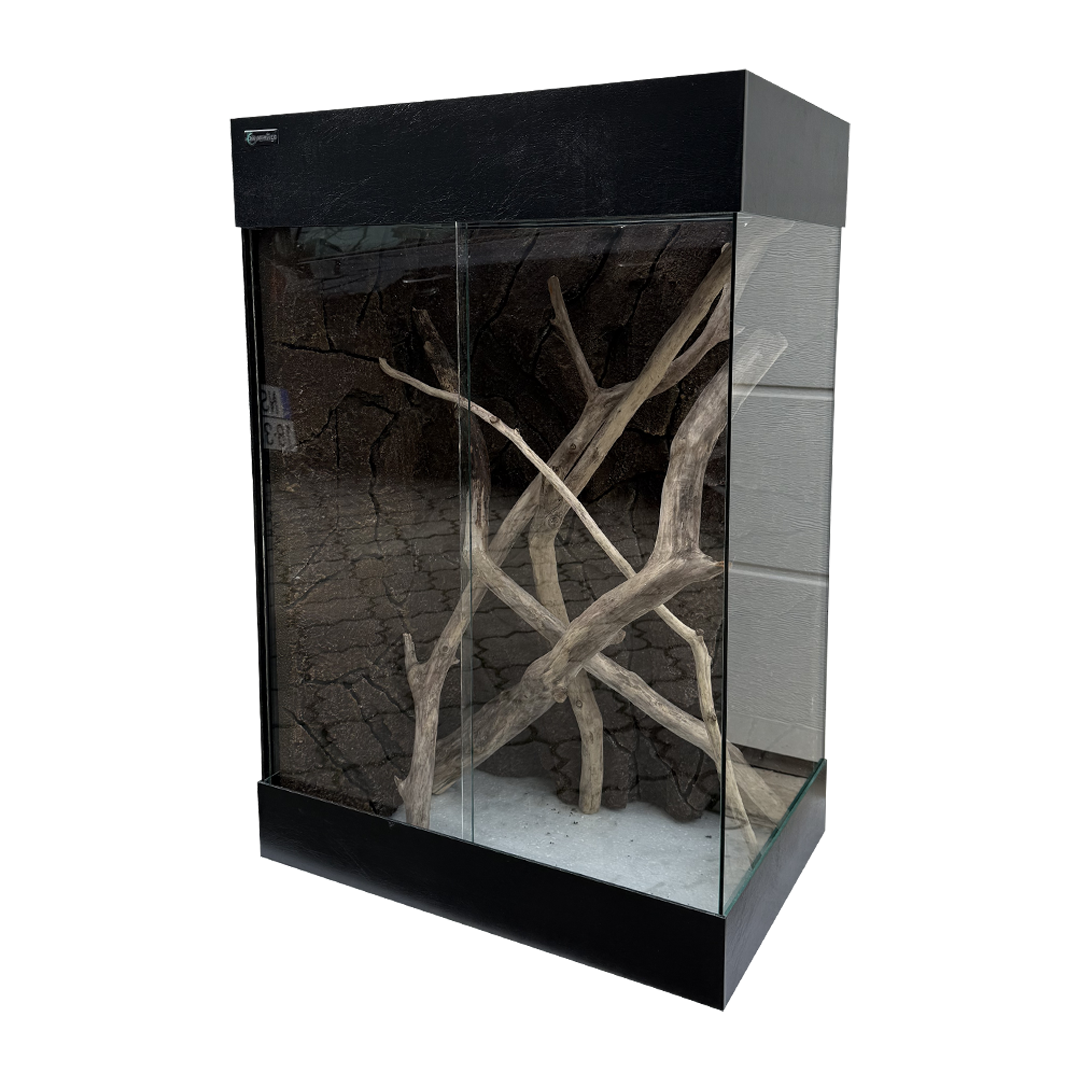 Stakleni terarijum 60x40x90cm sa 3D pozadinom